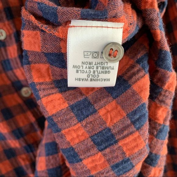 Xirena Plaid Button Down Top Long Sleeve Red Blue Cotton Collared Shirt Size XS - Picture 9 of 9